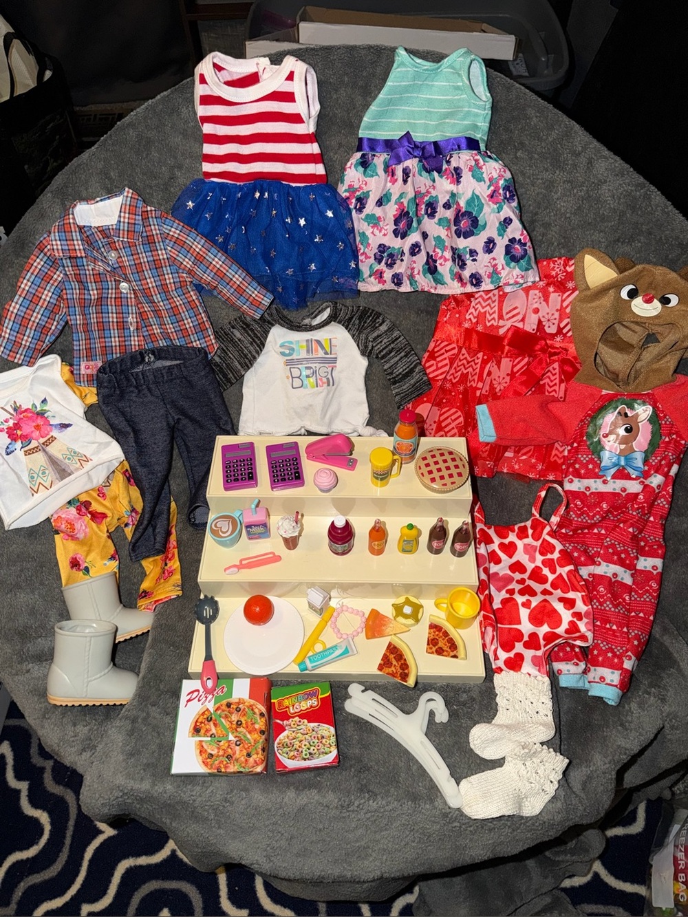AMERICAN GIRL 18" Doll My Life As Accessories And Clothes Lot Outfits Food Shoes